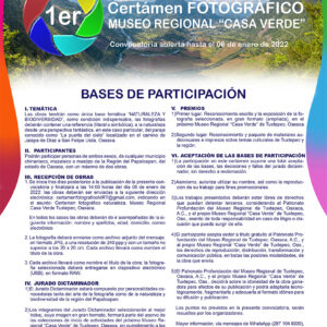 Certámen FOTOGRÁFICO Museo Regional Casa Verde 2022