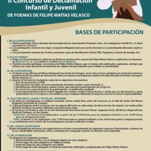 II Concurso de Declamación Infantil y Juvenil De Poemas De Felipe Matías Velasco